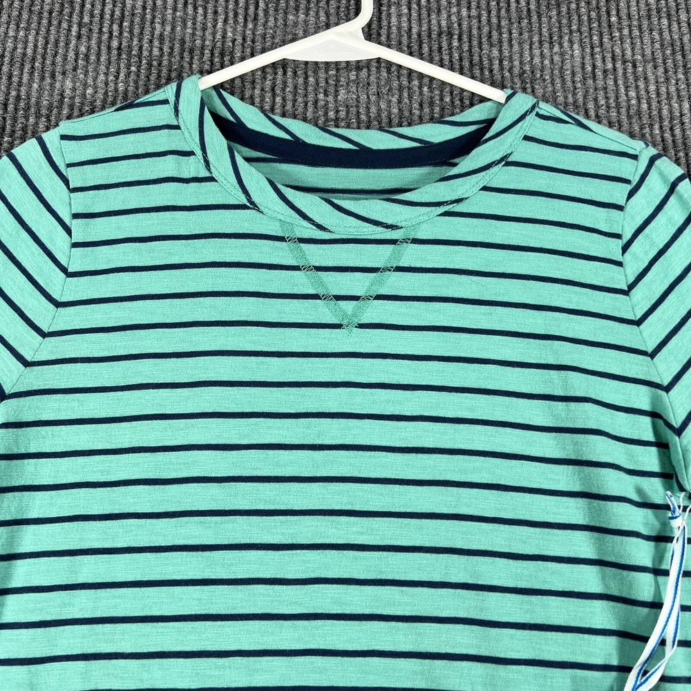 Southern‎ Tide Shirt Womens XS Extra Small Green Long Sleeve Striped New